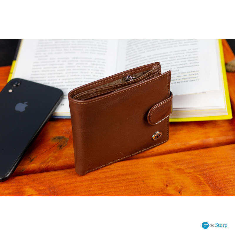 Чоловічий портмоне з натуральної шкіри ST Leather B104 Коричневий