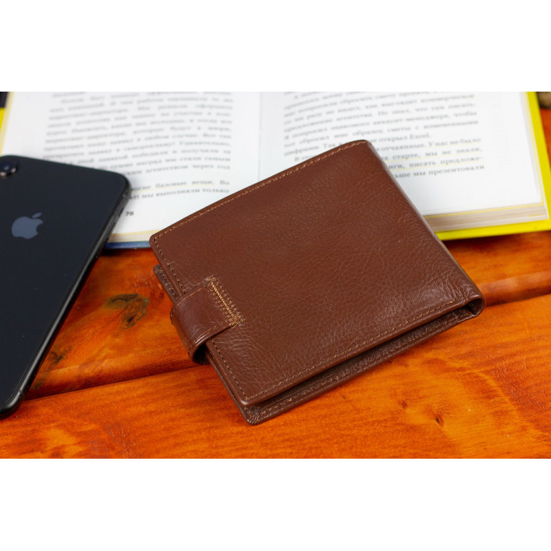 Чоловічий портмоне з натуральної шкіри ST Leather B104 Коричневий