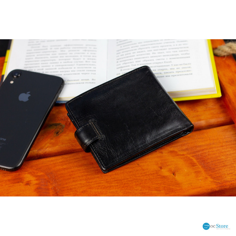 Чоловіче портмоне з натуральної шкіри ST Leather В104 Чорний