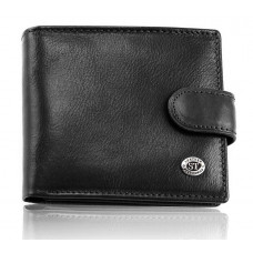 Стильне шкіряне портмоне ST Leather В 103 Чорний