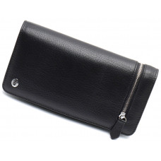 Чорний багатофункціональний чоловічий гаманець з натуральної шкіри МС291