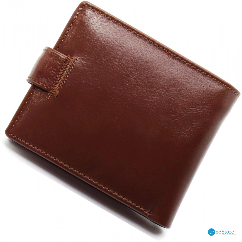 Коричневе чоловіче портмоне з натуральної шкіри з фіксацією ST Leather ST103