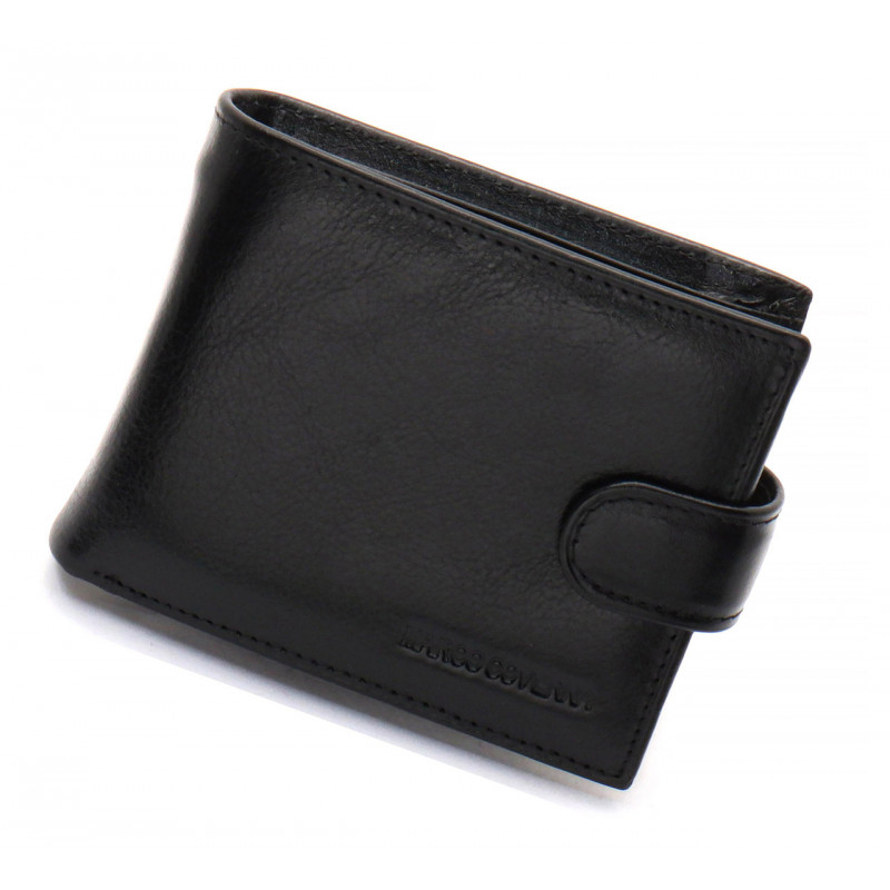 Чорне шкіряне чоловіче портмоне із затискачем для грошей Marco Coverna MC-2006H-1