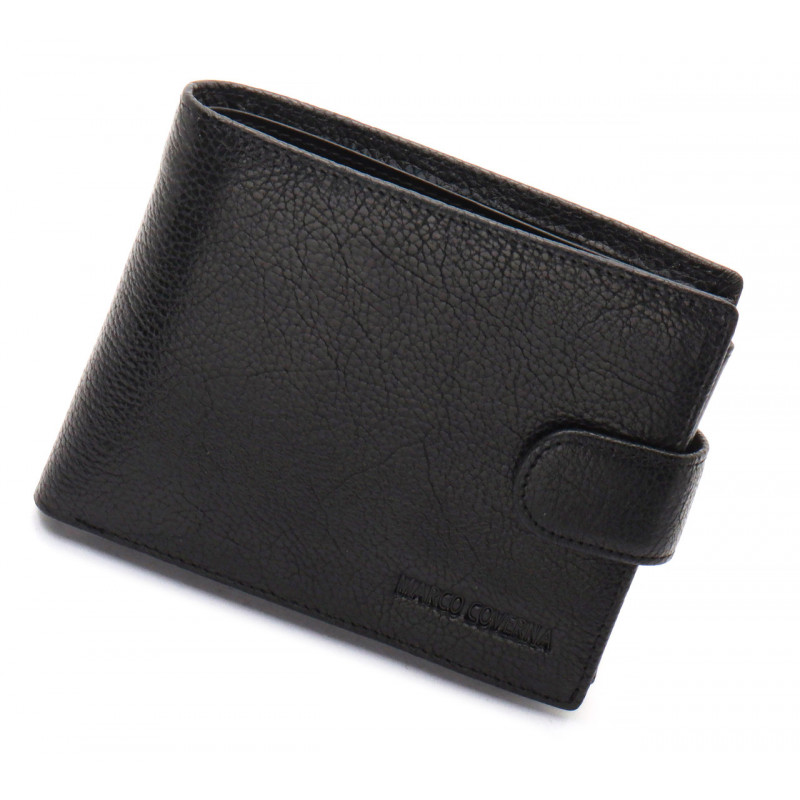Чорне шкіряне портмоне з відділом для документів Marco Coverna MCBK10-805