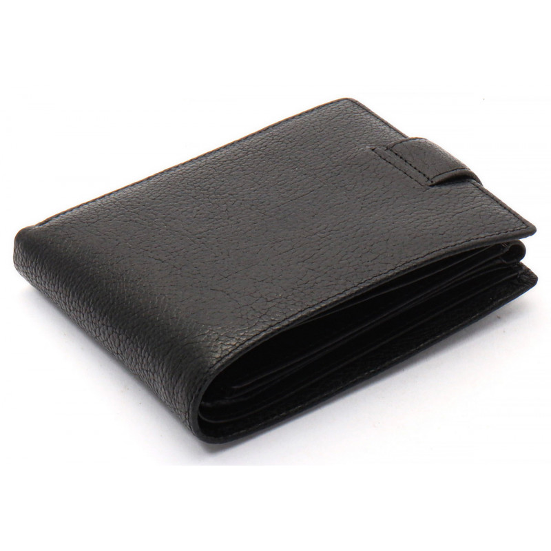 Чорне шкіряне портмоне з відділом для документів Marco Coverna MCBK10-805