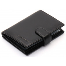 Чорне чоловіче портмоне з натуральної шкіри з відділенням під автодокументи Marco Coverna MC-2090H-1