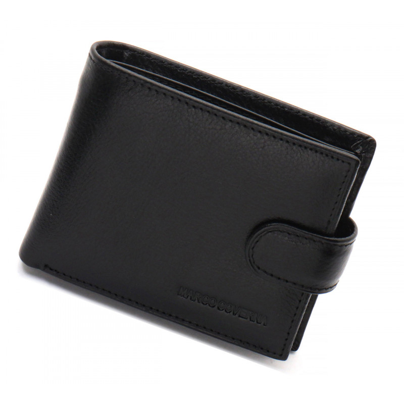 Чорне класичне портмоне з натуральної шкіри Marco Coverna MC-2003Н-1