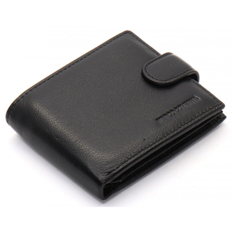 Чорне класичне портмоне з натуральної шкіри Marco Coverna MC-2003-1