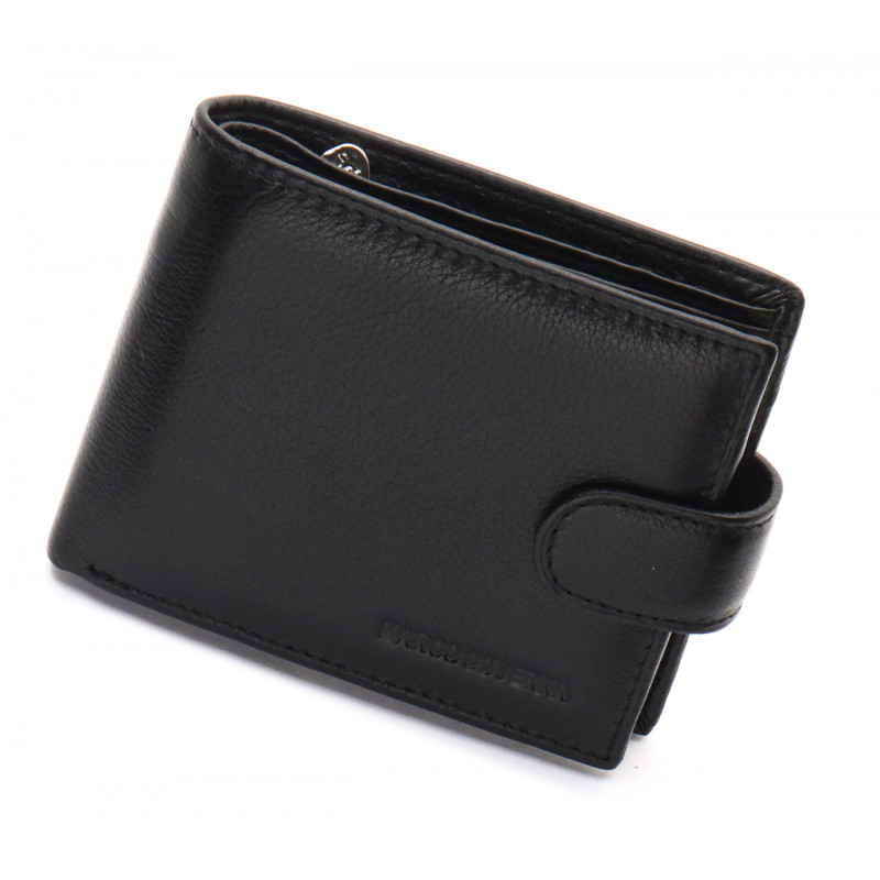 Чорне класичне портмоне з натуральної шкіри Marco Coverna MC-2003-1