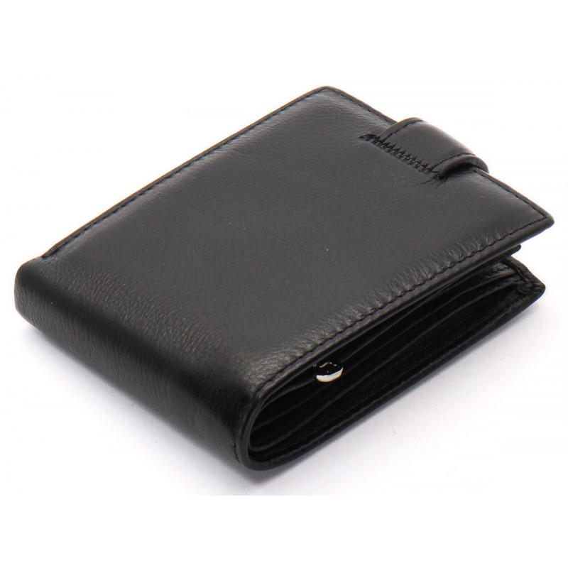 Чорне класичне портмоне з натуральної шкіри Marco Coverna MC-2003-1