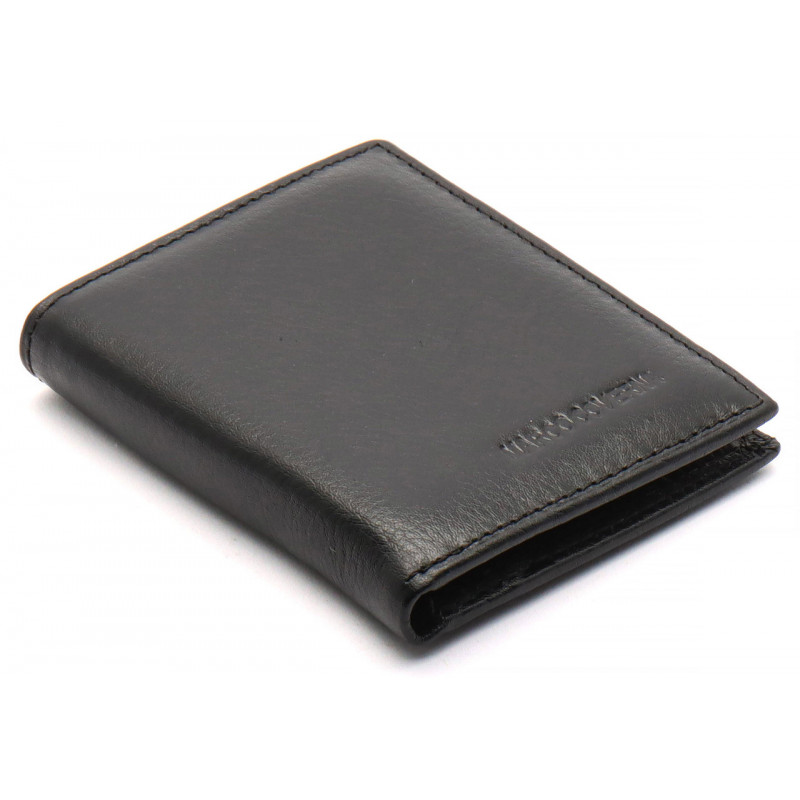 Чорне маленьке портмоне на магніті з затискачем MARCO COVERNA MC-101Н-1