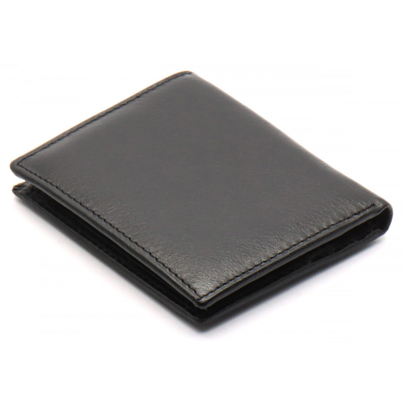 Чорне маленьке портмоне на магніті з затискачем MARCO COVERNA MC-101Н-1