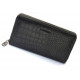 Чорний гаманець-клатч на блискавці з блоком під картки із натуральної шкіри Marco Coverna MCJP-5901A