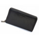 Чорний гаманець-клатч з блоком під картки під однією блискавкою з натуральної шкіри Marco Coverna МС-5901Q
