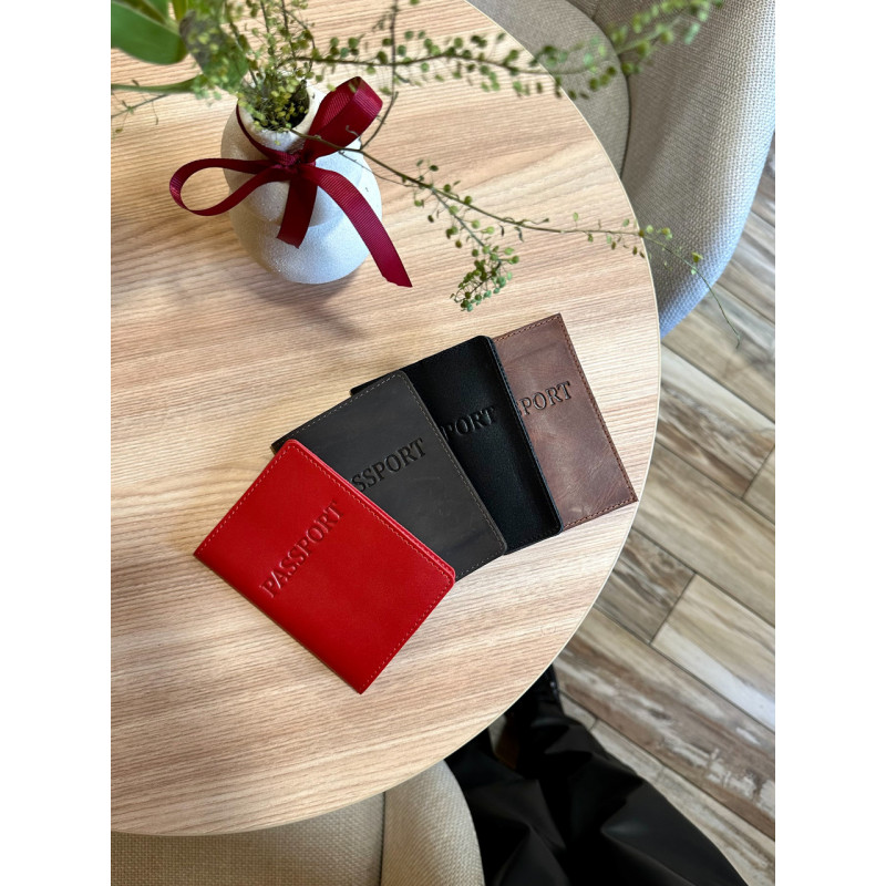 Шкіряна обкладинка для паспорта з написом 1940