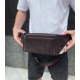 Сумка-бананка зі шкіри 24х11х8, чоловічий крейзі хорс для гаджетів на пояс CH-7371 коричнева