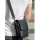 Шкіряна чоловіча сумка-месенджер 24х20х6, барсетка через плече Tiding Bag TD-23433 чорна