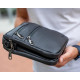 Шкіряна чоловіча сумка-барсетка 20х23х6, месенджер через плече Bexhill BX-14660 чорний