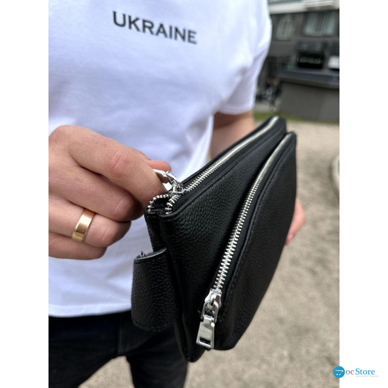 Поясна бананка унісекс 14х25х8, сумка конверт для телефону та документів TD-54928 чорна