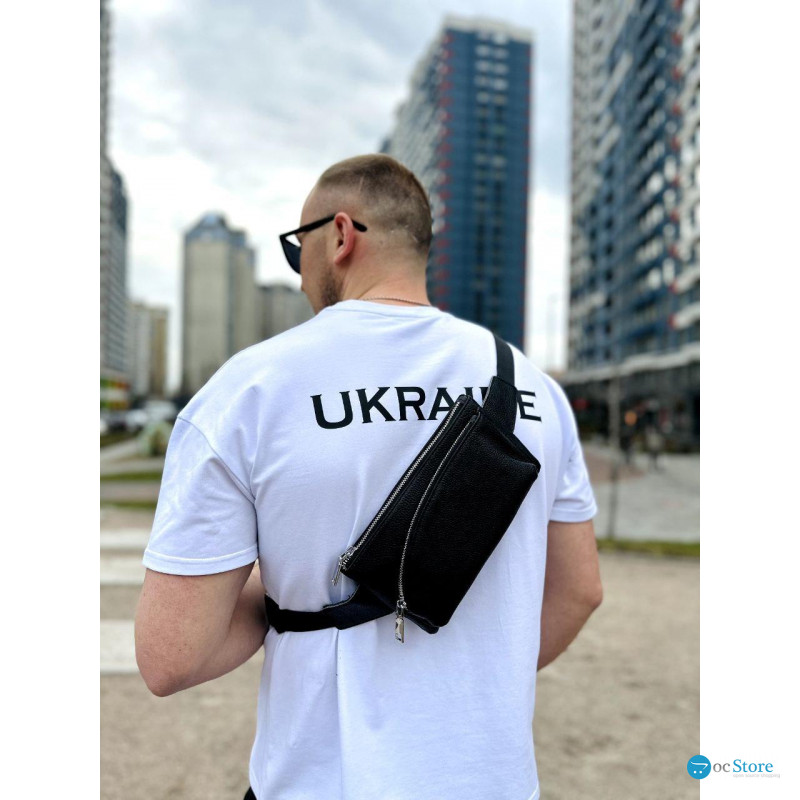 Поясна бананка унісекс 14х25х8, сумка конверт для телефону та документів TD-54928 чорна