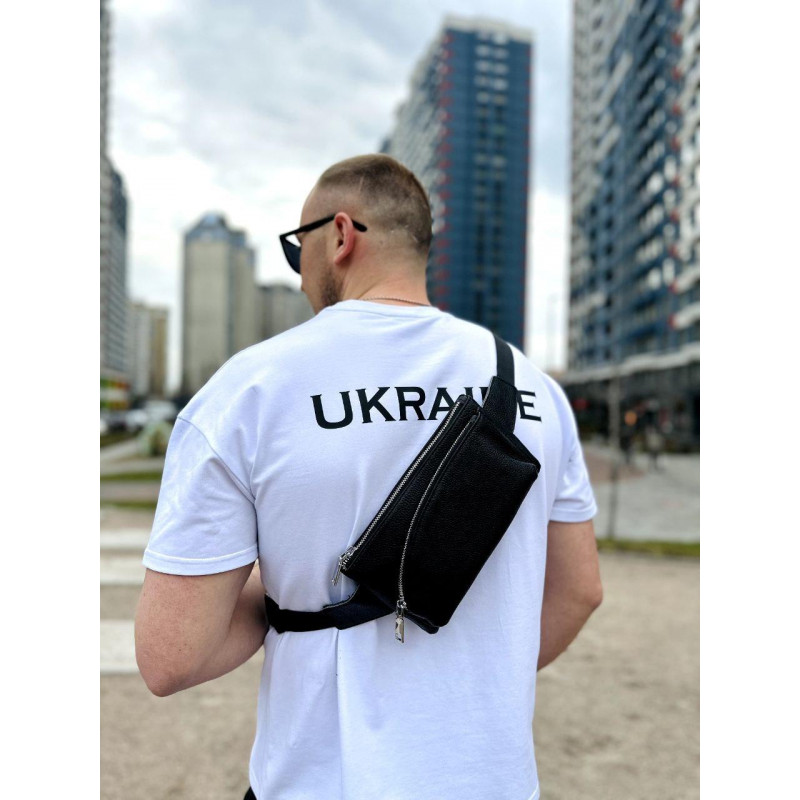 Поясна бананка унісекс 14х25х8, сумка конверт для телефону та документів TD-54928 чорна