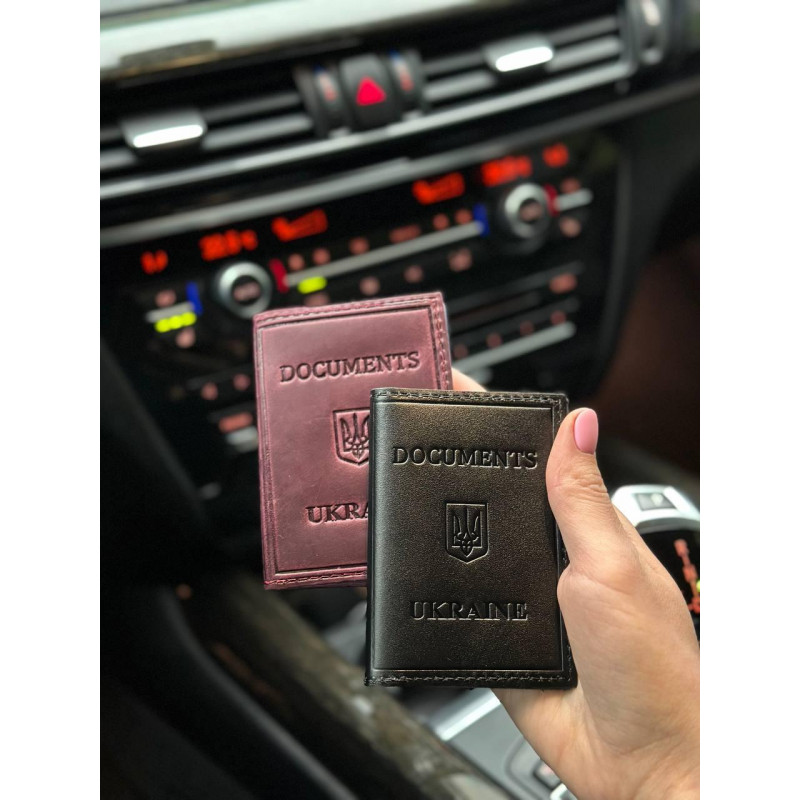 Шкіряна обкладинка для ID-паспорта та водійських прав 2186-1B