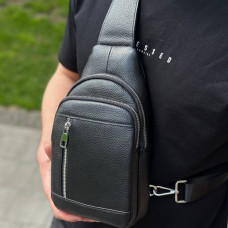 Чоловічий стильний слінг на плече 18х32х6, сумка рюкзак для подорожей та відпочинку TIDING BAG 7862 чорна