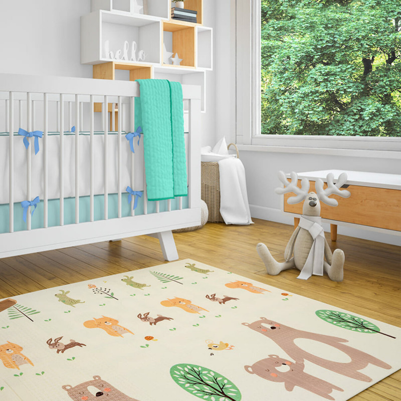 Дитячий складаний розвиваючий термокилимок 200х150х0.6см "Дорога | Ліс" (235) SW-00000155