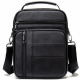 Чоловіча шкіряна сумка-барсетка 20х25х 5.5, месенджер через плече Bexhill BX-02103 чорний