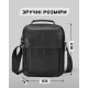 Сумка-барсетка чоловіча через плече 22х18х8, шкіряна сумочка планшет Tiding Bag TD-69291 чорна