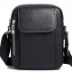 Чоловіча шкіряна сумка-барсетка 19х24х7.5, сумочка планшет через плече чорна Bexhill BX-09164