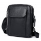 Чоловіча шкіряна сумка-барсетка 19х24х7.5, сумочка планшет через плече чорна Bexhill BX-09164