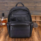 Чоловічий рюкзак з натуральної шкіри 28х39х15, наплічник для ноутбука та документів Tiding Bag 81809 чорний