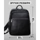 Чоловічий шкіряний рюкзак для поїздок та прогулянок 30х40х17, сумка на спину в офіс Tiding Bag 75362 чорна