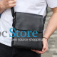 Сумка месенджер 21.5x25x7 шкіряна барсетка для чоловіків Tiding Bag 35775 чорна