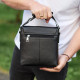 Шкіряна чоловіча сумка-месенджер 21х23х5.5, сумка планшет через плече Tiding Bag 48450 чорна