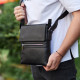 Чоловіча барсетка 23х26х6, месенджер через плече шкіряний Tiding Bag 80471 чорний