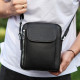 Чоловіча шкіряна сумка-барсетка 19х24х7.5, сумочка планшет через плече Bexhill BX-36256 чорна