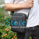 Сумка-барсетка чоловіча шкіряна 24х20х8, компактний месенджер для щоденного використання, чорна