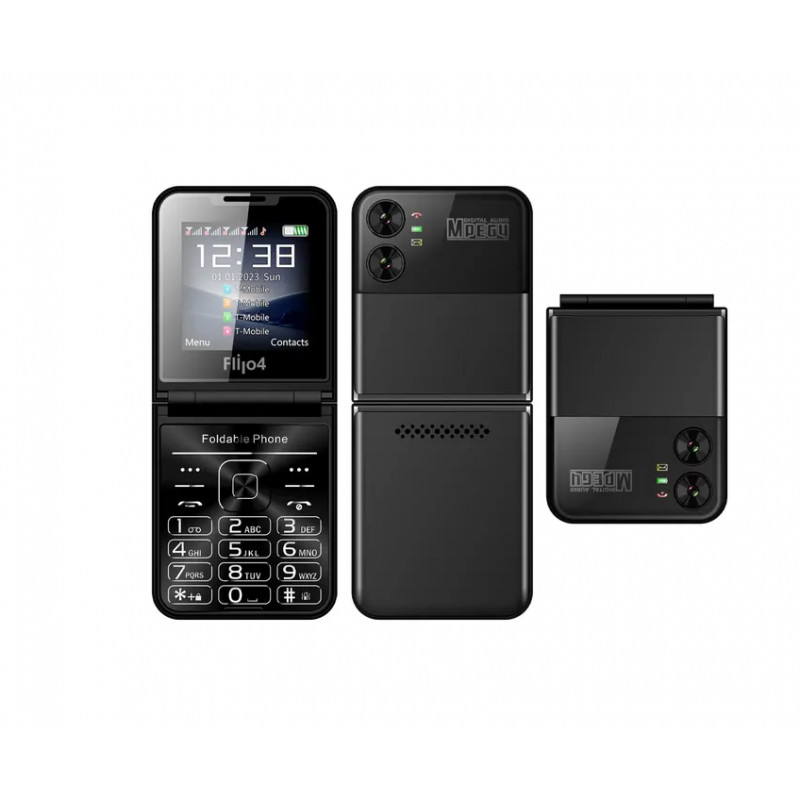 Телефон Servo Flilo4 Flip black 4 SIM English