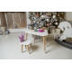 Білий столик хмарка 46х70х40 та стільчик корона фіолетовий 26.5х26х25, набір меблів для дитини стіл та стілець