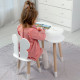 Столик хмаринка 46х70х40 і стільчик метелик 26.5х26х25, стіл та стілець в дитячу, білий