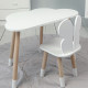 Столик хмаринка 46х70х40 і стільчик метелик 26.5х26х25, стіл та стілець в дитячу, білий