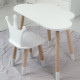 Столик хмаринка 46х70х40 і стільчик корона 26.5х26х25, стіл та стілець в дитячу, білий