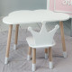 Столик хмаринка 46х70х40 і стільчик корона 26.5х26х25, стіл та стілець в дитячу, білий