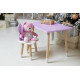 Дитячий стіл 46х60х45 і стілець крильця метелика 26.5х26х25, столик та стільчик для дівчачої кімнати, фіолетовий з білим