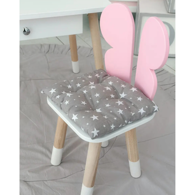 Подушка м'яка для дитячого стільчика 23х28, сіра