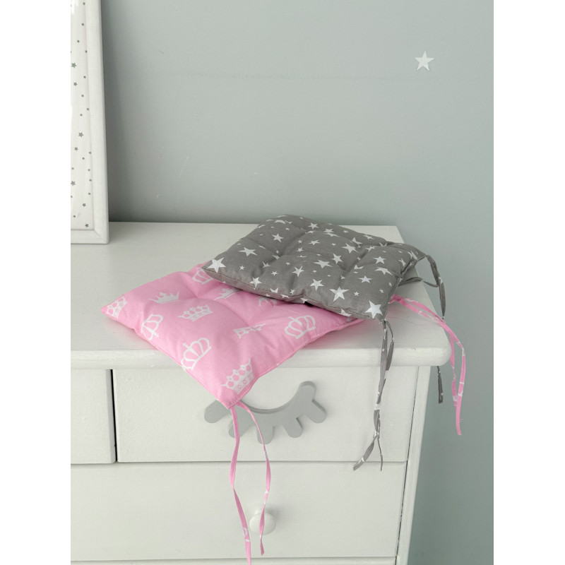 Подушка м'яка для дитячого стільчика 23х28, сіра