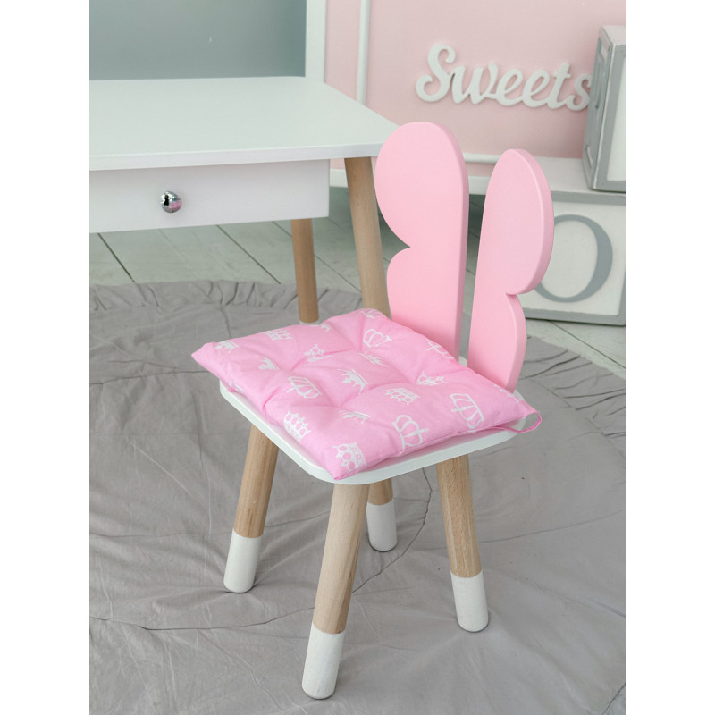 Подушка м'яка для дитячого стільчика 23х28, сіра