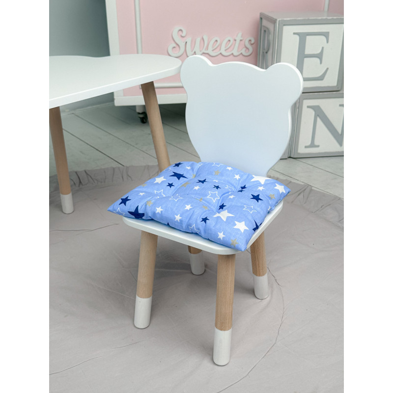 Подушка м'яка для дитячого стільчика 23х28, сіра